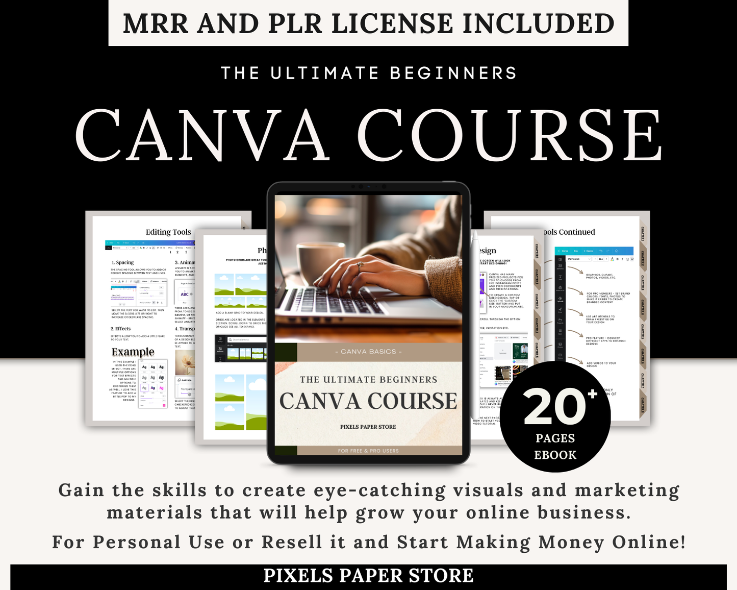 The Ultimate Beginners Canva Course with MRR & PLR