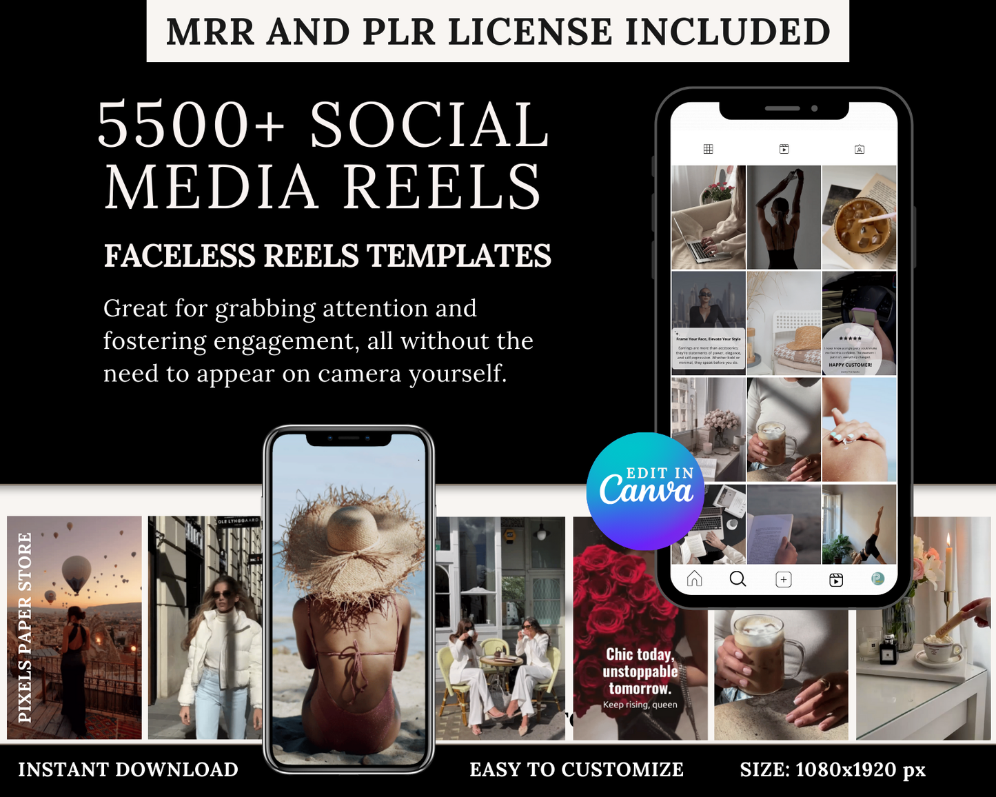 5500+ Faceless Templates for Social Media (Instagram-YouTube-TikTok-Pinterest)