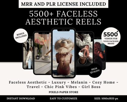 5500+ Faceless Templates for Social Media (Instagram-YouTube-TikTok-Pinterest)