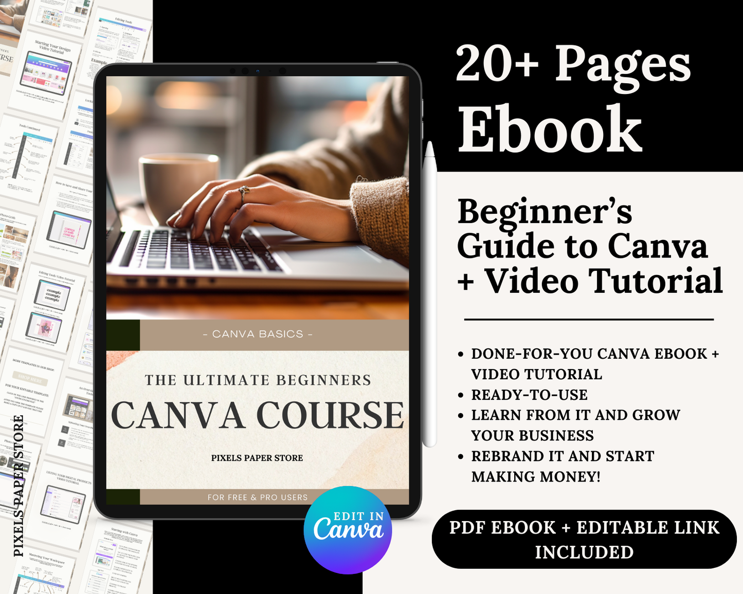 The Ultimate Beginners Canva Course with MRR & PLR
