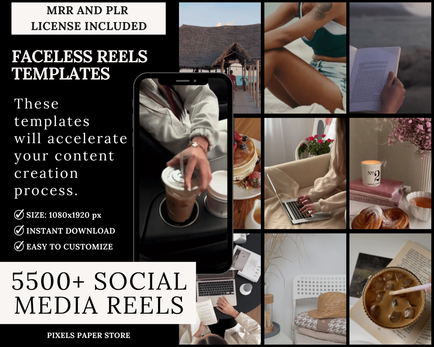 5500+ Faceless Templates for Social Media (Instagram-YouTube-TikTok-Pinterest)