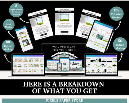 250+ Digital Product Mockup Templates - Bundle