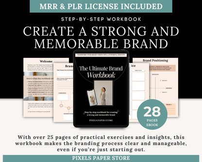 Create and Grow your Online Brand Workbook PLR & MRR