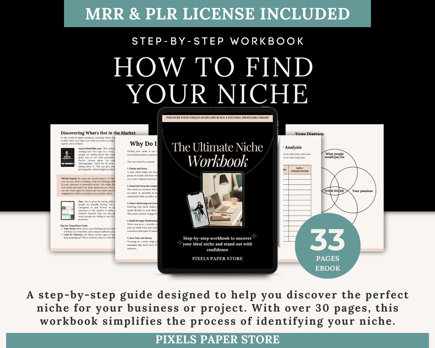 How to Find Your Niche Workbook PLR & MRR
