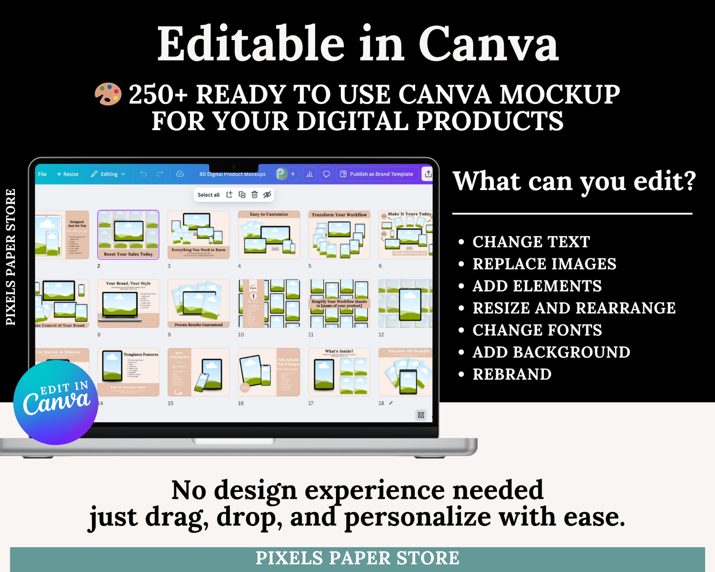 250+ Digital Product Mockup Templates - Bundle