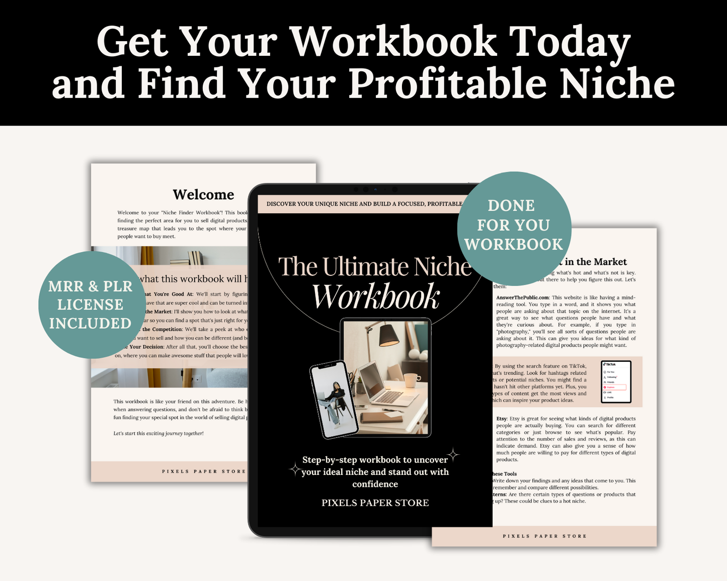 How to Find Your Niche Workbook PLR & MRR