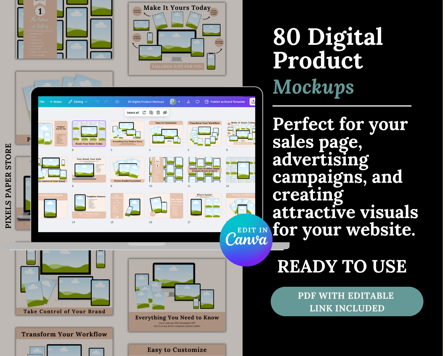 250+ Digital Product Mockup Templates - Bundle