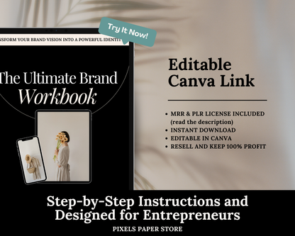 Create and Grow your Online Brand Workbook PLR & MRR