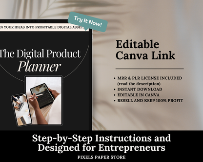 The Digital Product Planner MRR&PLR